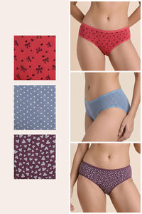 Zivame Regular Rise Full Coverage Hipster Panty (Pack of 3) - Multicolor — thumbnail 2